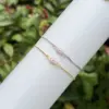 Wholesale Classic Elegant Style Shell Devil's Eye Oval Bracelet Fashion High-end Copper Plated 18K Gold Versatile Daily Wear Zircon Vacuum Plating (Fired In Furnace)