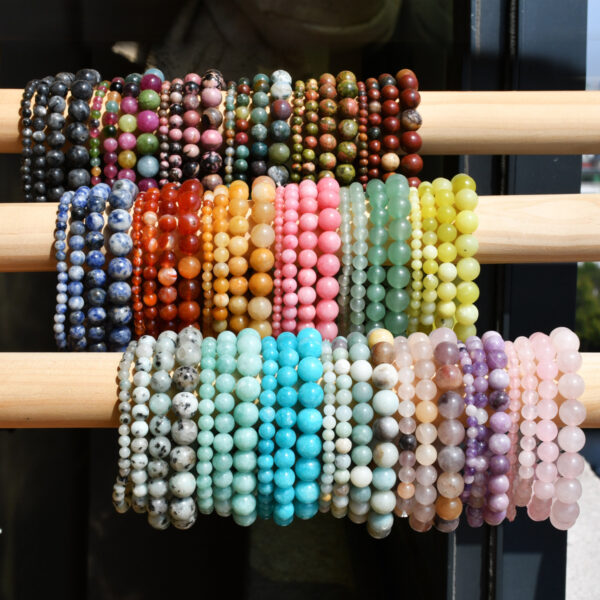 oly-7b7ba001e85478de32c6c66db992735c Wholesale Selling Handmade Natural Stone Beaded Elastic Bracelet for Men and Women Tourmaline Powder Crystal Bracelet Stall Small Jewelry