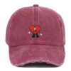 oly-7b80a6a59cd9c5538838aca3a6ece1f2 Wholesale bad rabbit embroidery baseball cap say singing hole soft top red baseball cap