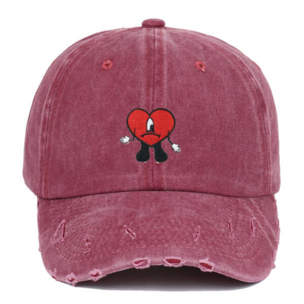 oly-7b80a6a59cd9c5538838aca3a6ece1f2 Wholesale bad rabbit embroidery baseball cap say singing hole soft top red baseball cap