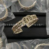 Wholesale Xiangjia Double C Letter Diamond Piercing Leather Small Chanel Style Bracelet Retro Fashion All-match High-end Chanel Grandma Bracelet