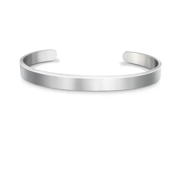 Wholesale Basic Classic Style Customization Laser Engraving Solid Color 201 Stainless Steel Cuff Bracelets In Bulk