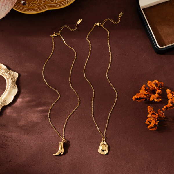 oly-7bb60929aa87d4afc1aede0febd33b1a Wholesale 18K Cowboy Boots Explosions Earrings Plated Small Gold Personality Hat Earrings Women's Western Stainless Steel Fashion