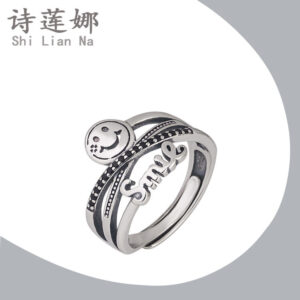 oly-7bddece0fc0d7e36df1ace244376c5b7 Wholesale Celena 925 Silver Couple Ring Fashion ins Personality All-match Retro Thai Silver Ring Tanabata Valentine's Day Ring
