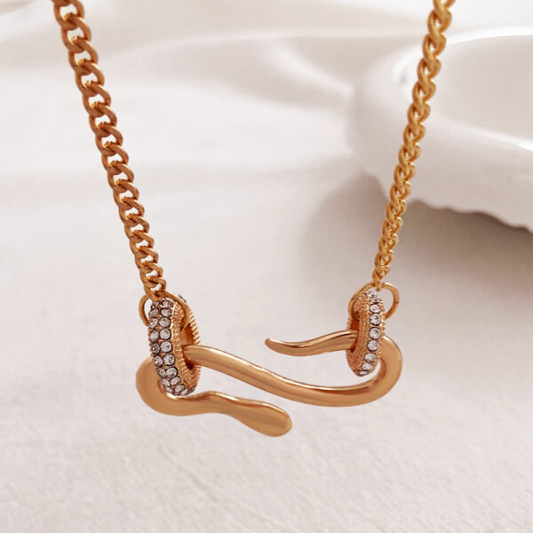 oly-7bfd6c41ef43b65fbb7960aa0c70b281 Wholesale Full Diamond Ring Spirit Snake Necklace Women's Ins Fashion Exaggerated Snake Necklace Distinctive Niche Animal Necklace