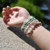 oly-7c033aa6b9a27d61efd3f6b65423671b Wholesale Selling Handmade Natural Stone Beaded Elastic Bracelet for Men and Women Tourmaline Powder Crystal Bracelet Stall Small Jewelry