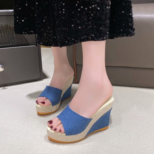 oly-7c059c90c77fc3ca5a6936397a10e848 Wholesale Fashion Wedge Slippers Thick Bottom High Heel Sandals Slides Open Toe Women’s plus size Slippers