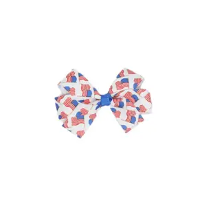 White Background National Flag Hair Clip