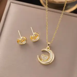 【8226】Copper Material—Love Moon Set【gold】