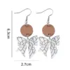 oly-7c15dcd6161b0ef93ffbd1edbfc5f3f2 Wholesale Retro Multicolor Acrylic Bow Tie Drop Earrings For Women With 304 Stainless Steel Ear Pins