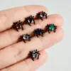 Wholesale 1 Piece Lip Rings Hip-Hop Hawaiian Tropical Heart Shape Spider 304 Stainless Steel Polishing Inlay Zircon 18K Gold Plated Lip Rings Ear Cartilage Rings & Studs Nose Rings & Studs