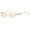 oly-7c289df88894b7b2ea54f3604fd546e8 Wholesale Metal Diamond Oval Small Frame Glasses In-style Resin Anti-blue Glasses Rhinestone Plain Y2K Sunglasses