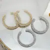 Wholesale Copper Rhinestones Solid Color Simple Style Stud Earrings For Women's
