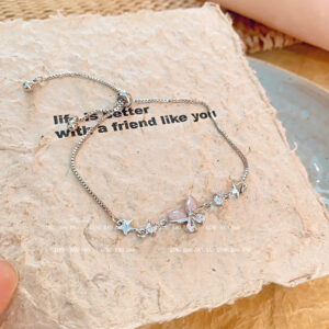 S663 silver-exquisite forest butterfly bracelet