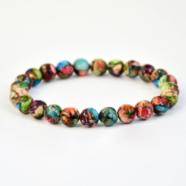 Wholesale Bohemian Beaded Color Emperor Stone Bracelet Card BFF Sea Marinade Bracelet for Men and Women