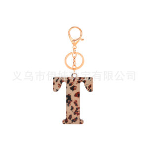 T / Leopard print letters