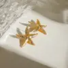 Wholesale PVD Coated Real Gold Plated 18K Gold Starfish 304 Stainless Steel Vacation Marine Style Waterproof Non Tarnish Ear Studs