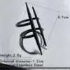 Wholesale Stainless Steel Snake Skin Style Ring Black Bat Lip Design Halloween New Arrival Non-Fading Couple Unisex Adjustable Open Ring