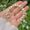 Wholesale Jewelry Retro Classic Style Geometric Heart Shape Copper Zircon 18K Gold Plated Inlay Bracelets