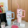 Wholesale  portable thermos cup couple water cup large quantity high color value autumn and winter stainless steel portable ice cup