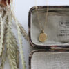 oly-7ce53ef85b1a3c51c2eb57ffba48ef62 Wholesale XL350 simple all-match brushed fog Golden English text irregular small gold block necklace clavicle chain titanium steel plated 18K
