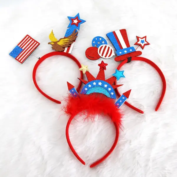 Wholesale Independence Day Party Headband Made Of Durable PET Material, Perfect For Festive Celebrations And Costume Accessories