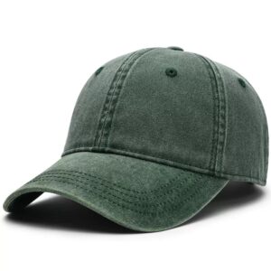 Dark green coated washed cotton