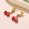 Wholesale Hypoallergenic Letter Stud Earrings For Women In Copper With KC Golden UV Plating And Zircon Inlay