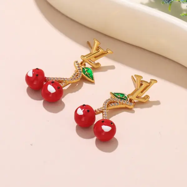 Wholesale Hypoallergenic Letter Stud Earrings For Women In Copper With KC Golden UV Plating And Zircon Inlay