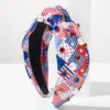 Wholesale American Flag Hair Band For Women In Red Cloth With Rhinestones, Perfect For Independence Day Celebrations