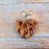 oly-7d114004574a00c2cd16a4a2f4cee8c9 Wholesale spot leopard love heart-shaped Plush Peach heart keychain car keychain bag plush pendant