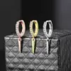 Wholesale Fashion Circle Copper Zircon Drop Earrings 1 Pair