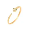 Wholesale Snake Pattern Bangle In Copper With 14K Real Gold Electroplated Finish Featuring Zircon Inlay In Gold