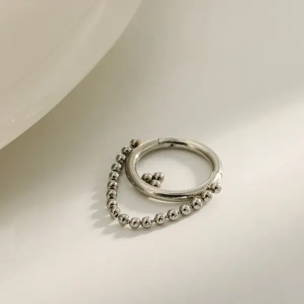 Wholesale 316 Stainless Steel Gold Plated Vacuum Electroplating (In Furnace) Gold Steel Color Geometric Handmade Unisex Piercing Lip Stud