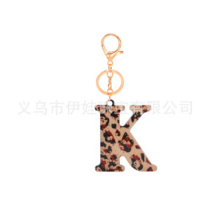 K / Leopard print letters