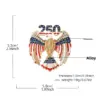 Wholesale Eagle Pin In Zinc Alloy With Diamond Craft, Flag Brooches For Independence Day