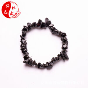 Black agate (synthetic material) / Bracelet circumference is about 18cm