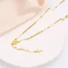 Wholesale PVD Coated Real Gold Plated Cross 304 Stainless Steel 667 Stainless Steel Simple Style Waterproof Non Tarnish 667 Stainless Steel Pendant Necklace