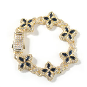 Golden dark blue / 7inch bracelet