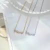 Wholesale Mama Letter Titanium Steel Plating Rhinestones Necklace