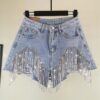 oly-7e0d286fbab95730082a424d04aaf8b7 Wholesale Women's Shorts Ripped Tassel Chain Pearl Sexy Women's Denim Shorts for Women