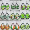 oly-7e130fba3ca14a4433eacb20a8c8e706 Wholesale Innovative St. Puckett Festival Earrings Clover Green Rainbow Dwarfs Irish Wooden Earrings