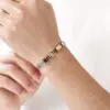Wholesale Geometric Simple Style Men's Bracelet In 304 Stainless Steel With 18K Real Gold Plated PVD Coating 0.03µm