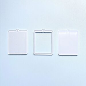 Transparent rectangular 7cm - homemade shaker (1 set is 3 pieces without glue)