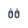 Wholesale  fashion simple gorgeous romantic inlaid zircon Rhine blue oval earrings for women Valentine's Day gift