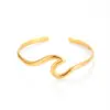 Wholesale New Wide Version Stainless Steel Bracelet Adjustable Size Leaves Titanium Steel Hollow-out Elegant Elegant Bracelet
