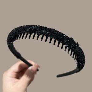 Rhinestone headband [black]]