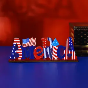 Type a Independence Day Wooden Ornament