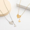 Wholesale Simple Love Pendant Necklace Women's Fashionable Personalized Creative Hollow Heart Collarbone Chain Y-Shaped Necklace