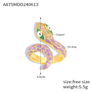 A875-Gold Purple Ring / No. 7